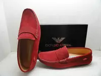 chaussures giorgio armani 2013 populaire man emporio cuir rouge